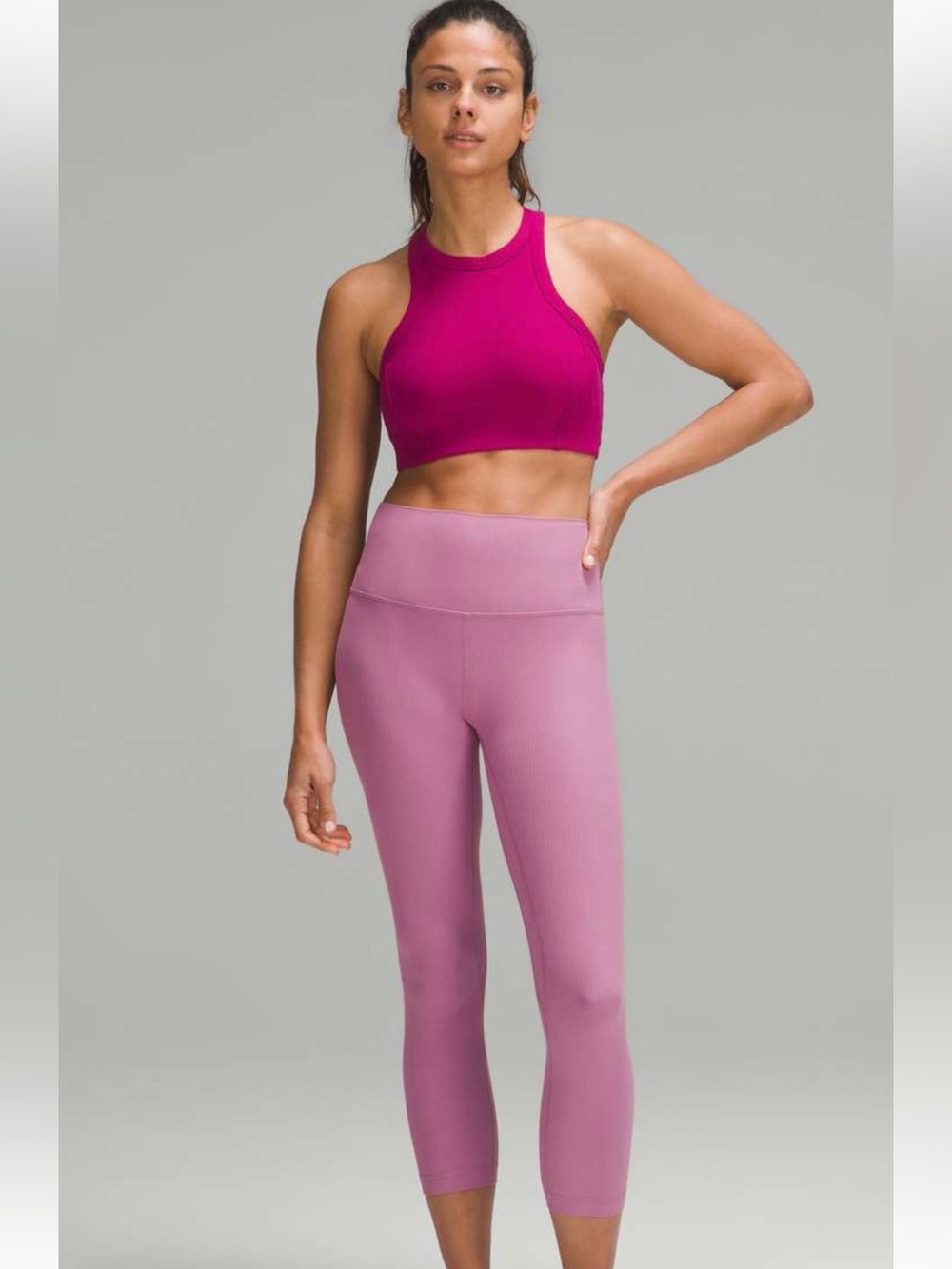 Lululemon Align Ribbed High- Rise Leggings in Retired Shade- Velvet Dust